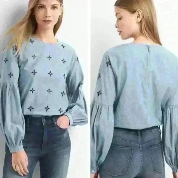 Gap Denim Shirt with Black Gems - Picture 1 of 4